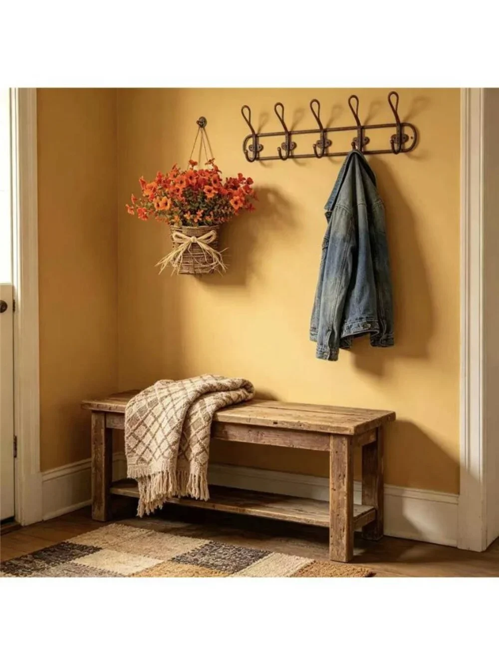 Fall Wreath for Front Door Fall Decoration for Home Artificial Fall Hanging